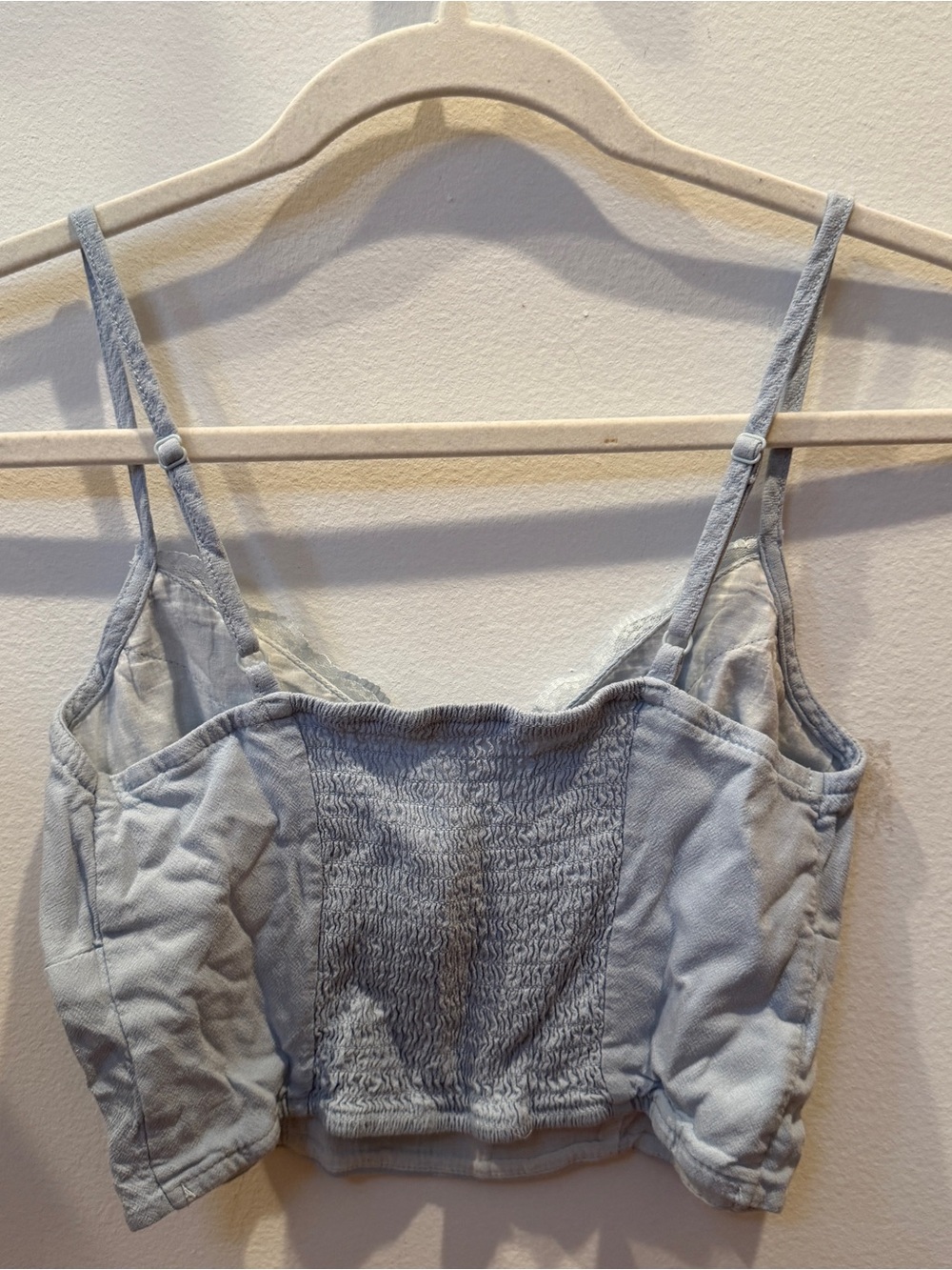Lottie Moss light blue lace trim bustier tank top - Picture 4 of 4